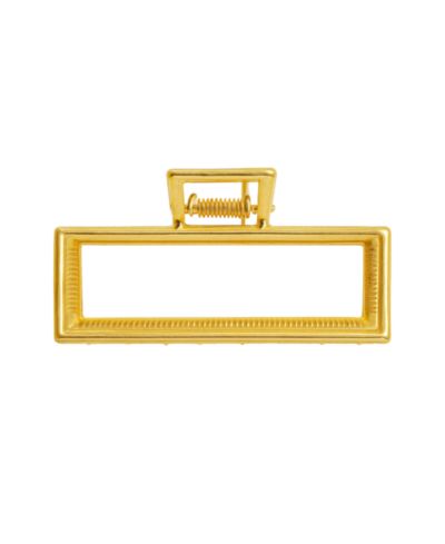 Headbands of Hope Medium Rectangle Claw Clip – Gold Metal