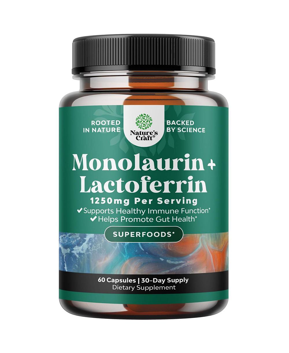 Капсулы Monolaurin + Lactoferrin, 60 шт