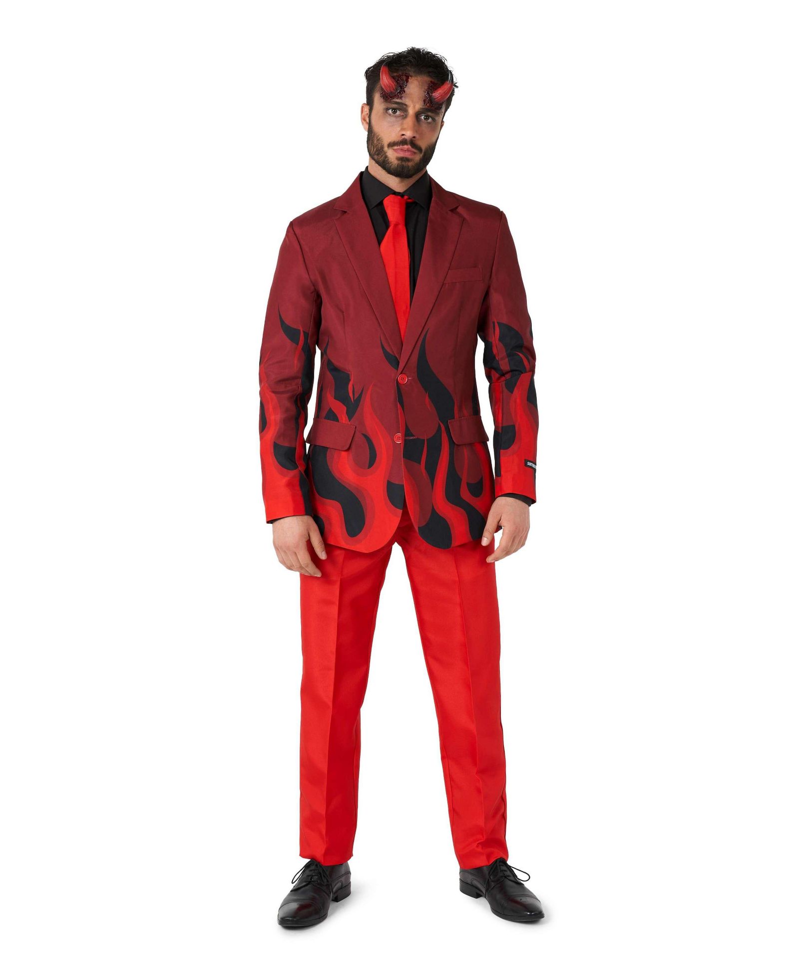 Костюм Suitmeister Men's Devil Slim Fit Red and Black