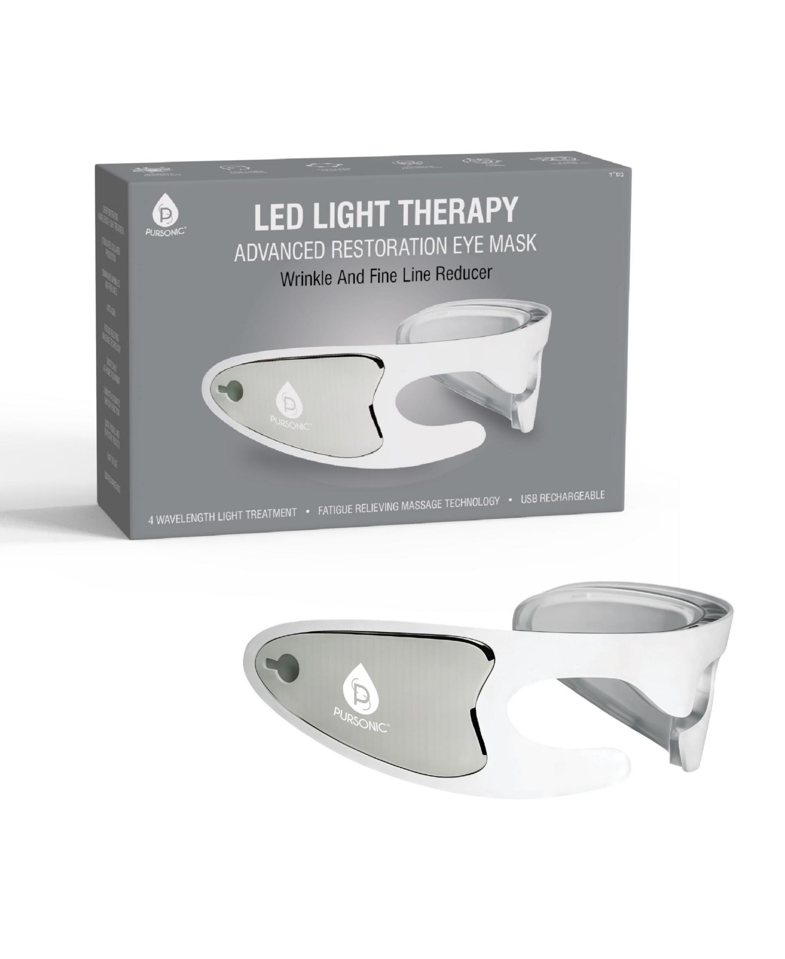 Pursonic LED Light Therapy Advanced Restoration Eye Mask – Anti-Aging, Collagen-Boosting, At-Home Treatment