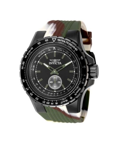Invicta Men's 49320 Aviator  Quartz Multifunction Black Dial Watch