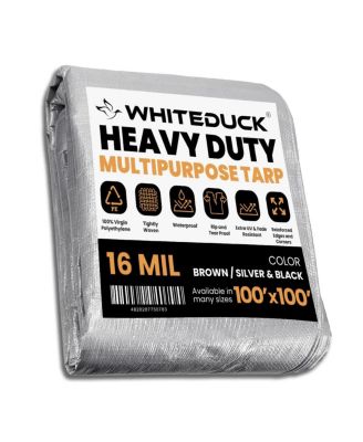 Полиэтиленовый брезент 8 oz., 100x100 Silver & Black