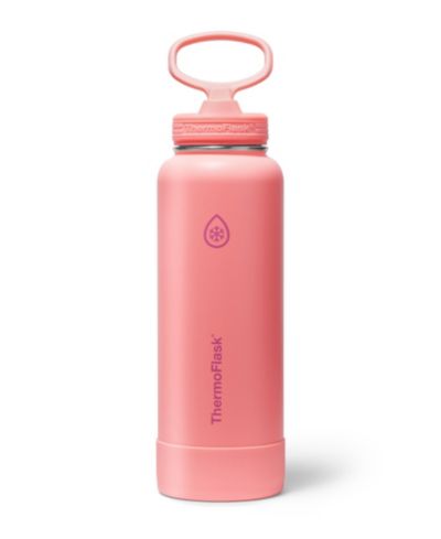 ThermoFlask бутылка для воды с двойными стенками и вакуумной изоляцией и соломинкой