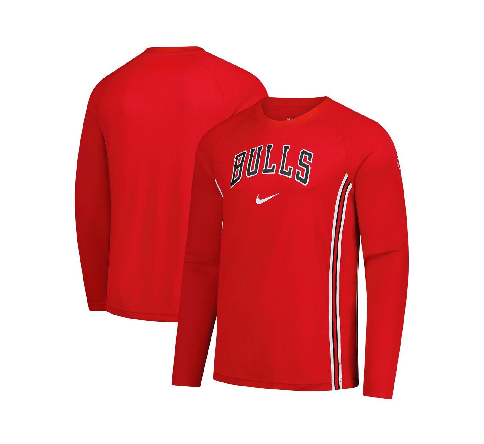 Nike Мужская красная футболка Chicago Bulls 2025/26 Authentic Pre-Game Legend Dri-FIT Long Sleeve Shooting