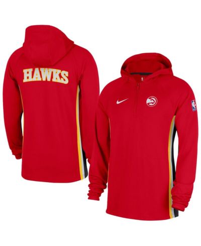 Мужское худи Nike Atlanta Hawks Authentic On Court Zone Quarter-Zip Dri-FIT, красное