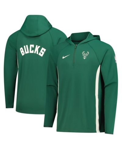 Мужская куртка-худи Nike Milwaukee Bucks Authentic On Court Dri-FIT, темно-зеленая