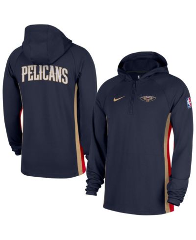 Мужское худи-куртка Nike Navy New Orleans Pelicans Authentic On Court Zone Quarter-Zip Dri-FIT
