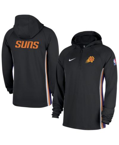 Nike Men's Black Phoenix Suns Authentic On Court Zone Quarter-Zip Dri-FIT Hoodie Jacket