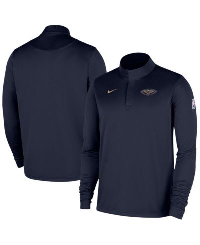 Мужская толстовка Nike New Orleans Pelicans 2025/26 Authentic Coaches Quarter-Zip Dri-Fit, темно-синяя