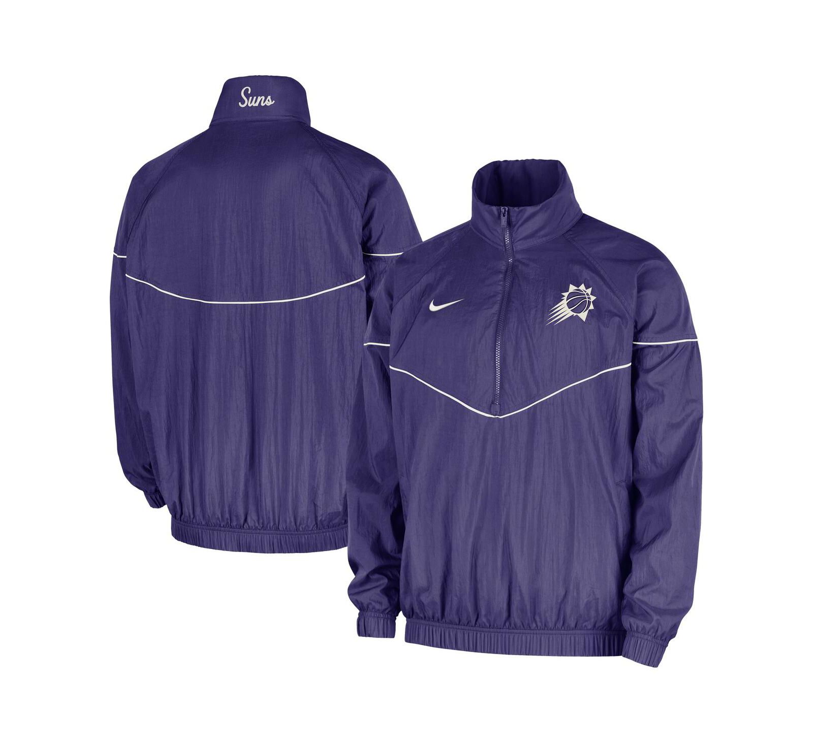 Nike Мужская куртка Windrunner Phoenix Suns Courtside Woven Half-Zip, фиолетовая