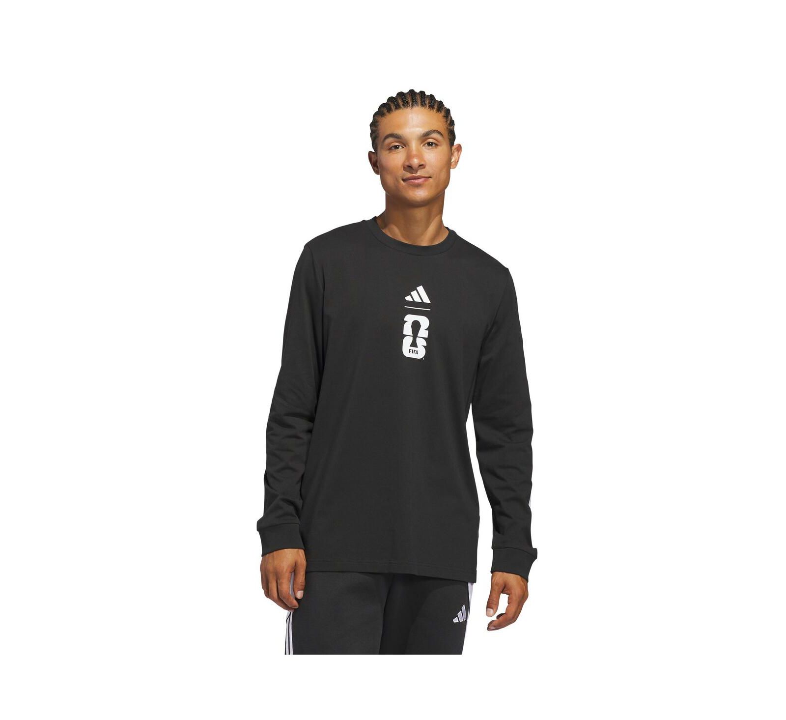 Adidas мужская черная футболка с длинным рукавом с графикой Чемпионата мира по футболу 2026 от FIFA