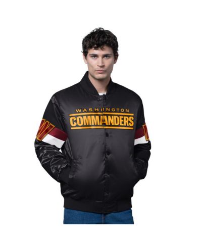 Мужская куртка Starter Washington Commanders Triple Option Full-Snap Varsity, черная