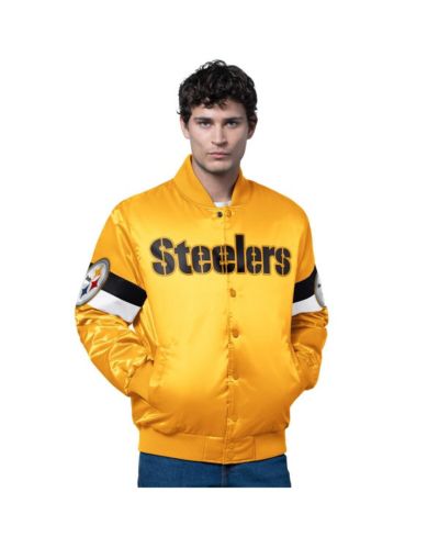 Мужская куртка Starter Gold Pittsburgh Steelers Triple Option Full-Snap Varsity