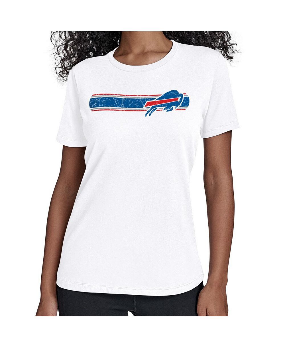 Starter Women's White Buffalo Bills Team Stripe T-Shirt