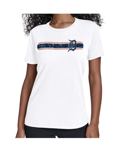 Starter Women's White Detroit Tigers Team Stripe T-Shirt