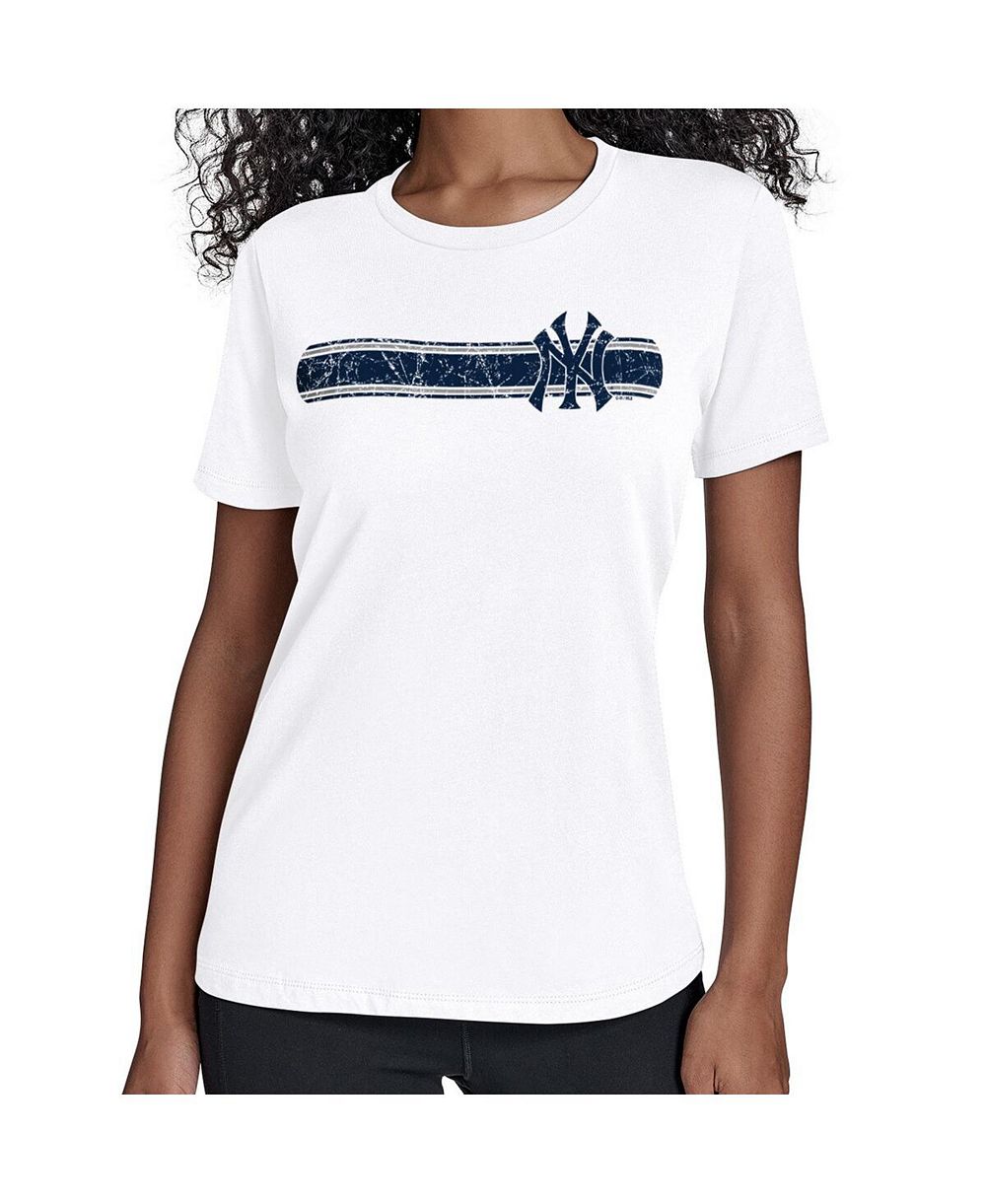 Starter Женский White New York Yankees Team Stripe T-Shirt