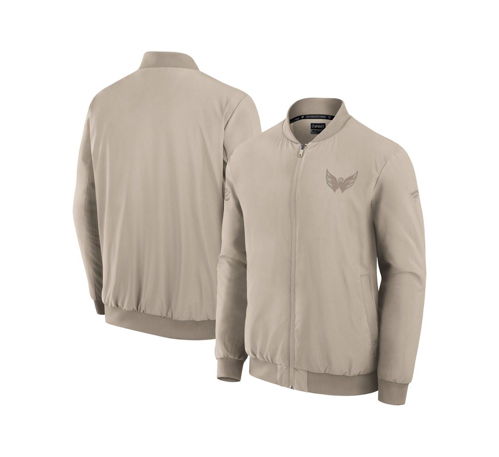 Fanatics Мужская облегченная куртка-бомбер Washington Capitals Authentic Pro Road Lightweight Full-Zip