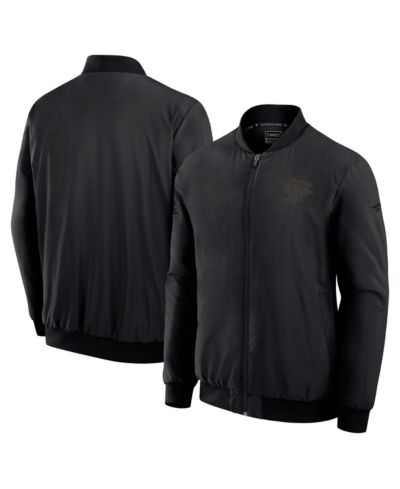 Мужская куртка-бомбер Fanatics Black Pittsburgh Penguins Authentic Pro Road Lightweight Full-Zip