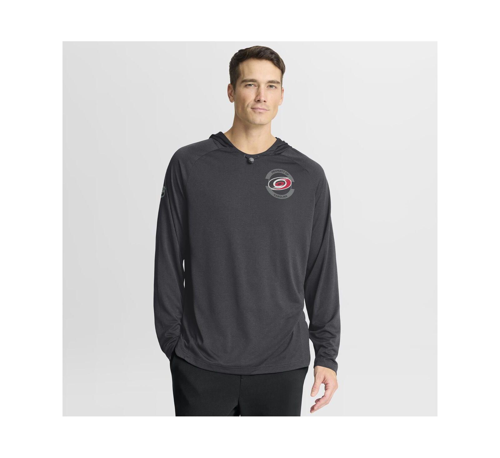 Fanatics Мужское худи Raglan Carolina Hurricanes Authentic Pro, цвет Charcoal