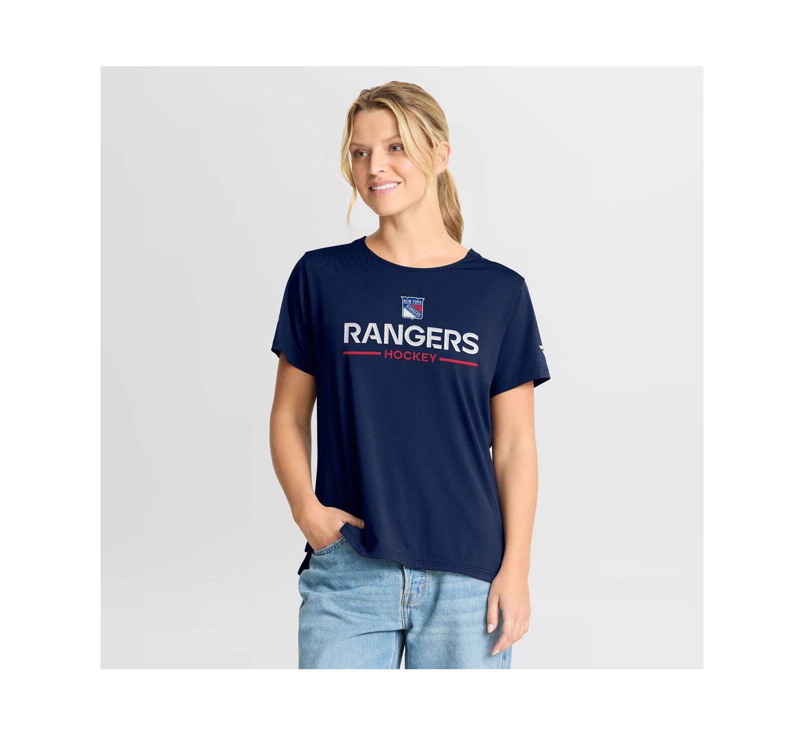 Fanatics Women's Navy New York Rangers Authentic Pro Rink Tech T-Shirt