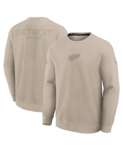Мужской Fanatics Tan Detroit Red Wings Authentic Pro Road Tri-Blend Sweatshirt
