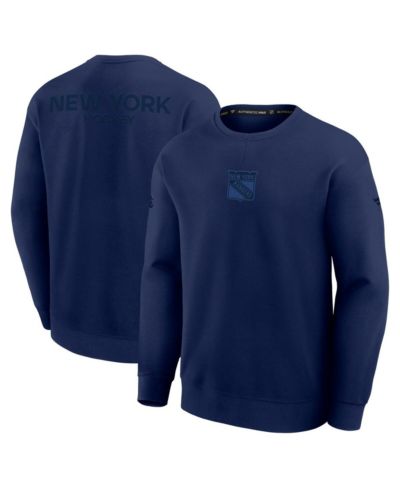 Fanatics Men's Navy New York Rangers Authentic Pro Road Tri-Blend Sweatshirt