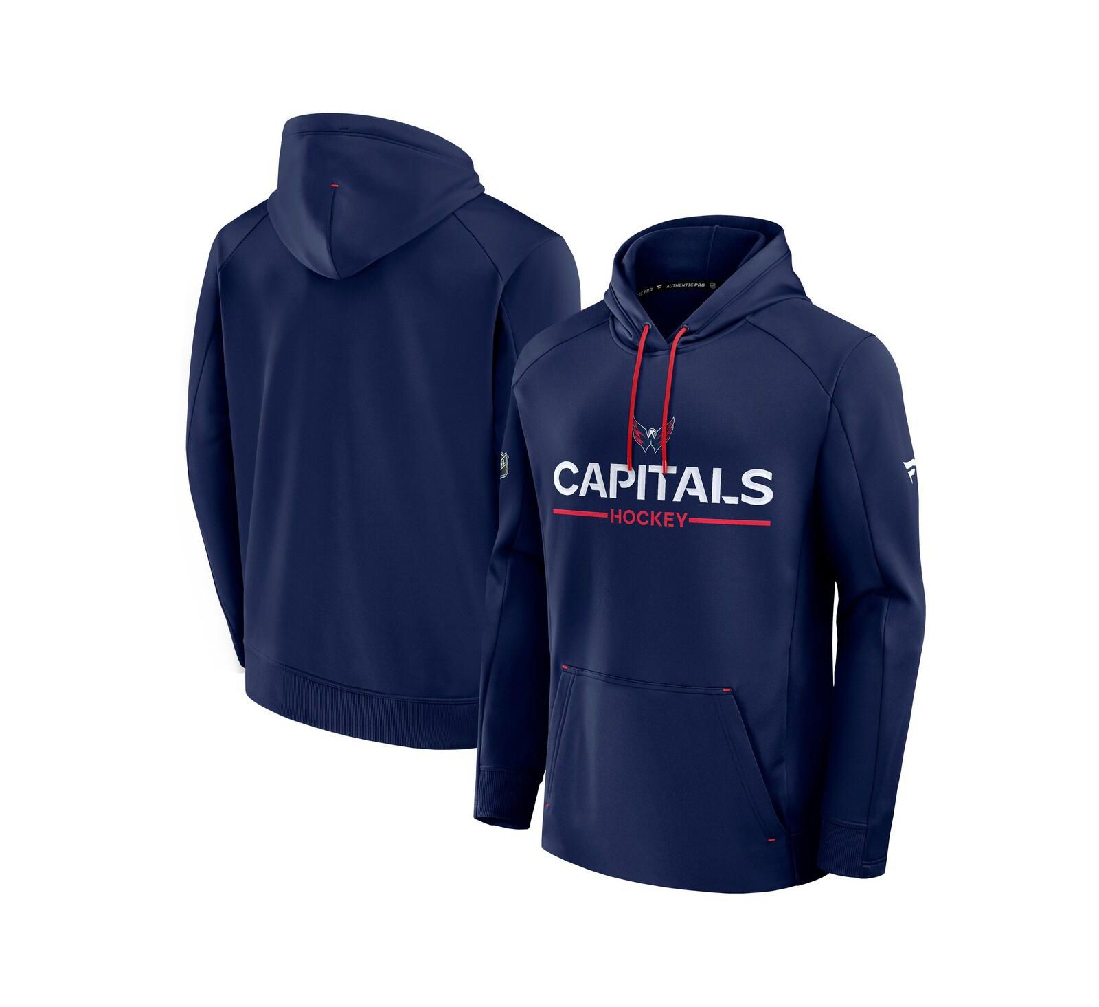 Fanatics Мужское худи Washington Capitals Authentic Pro Rink Navy