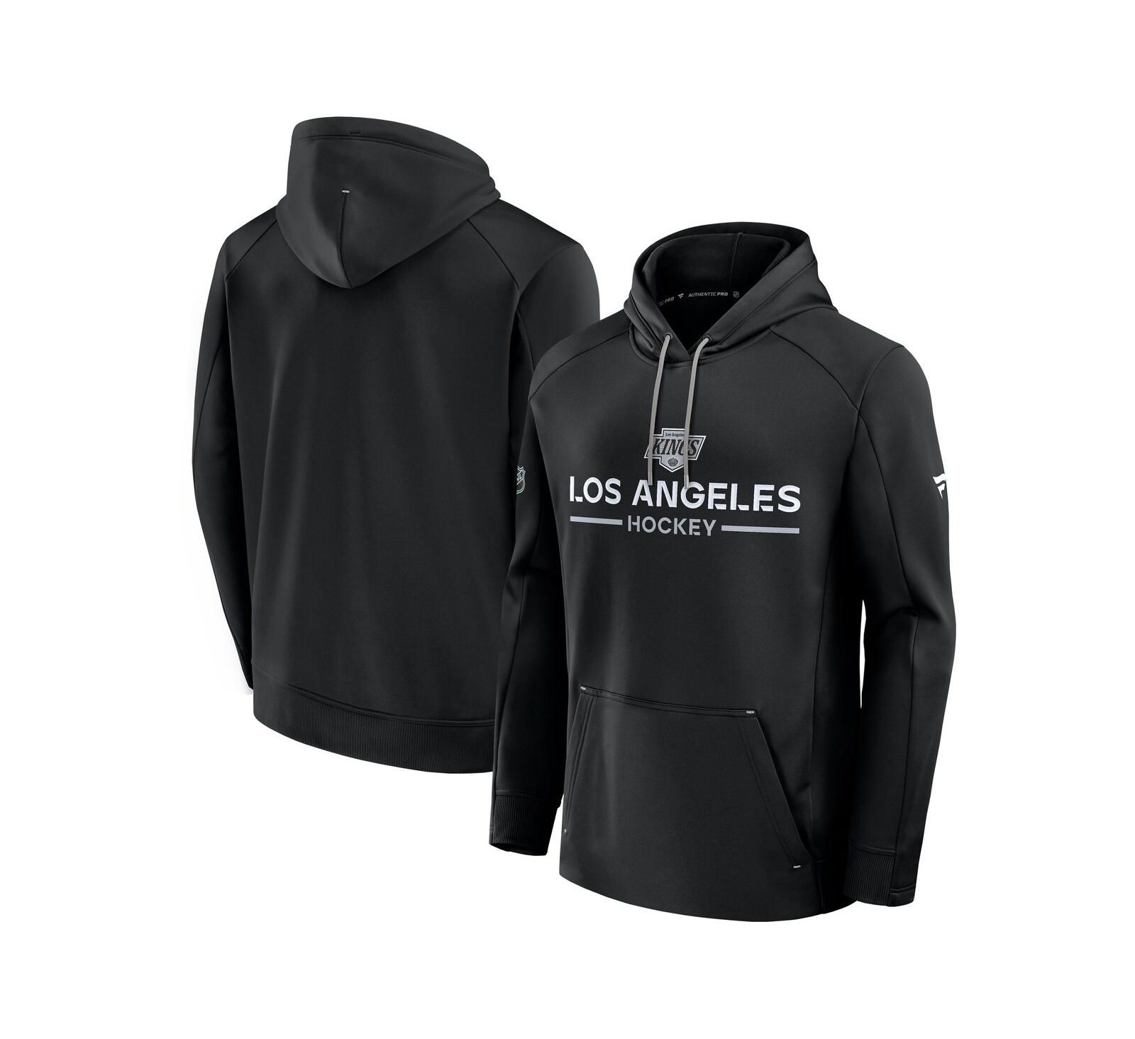 Fanatics Men's Black Los Angeles Kings Authentic Pro Rink Hoodie