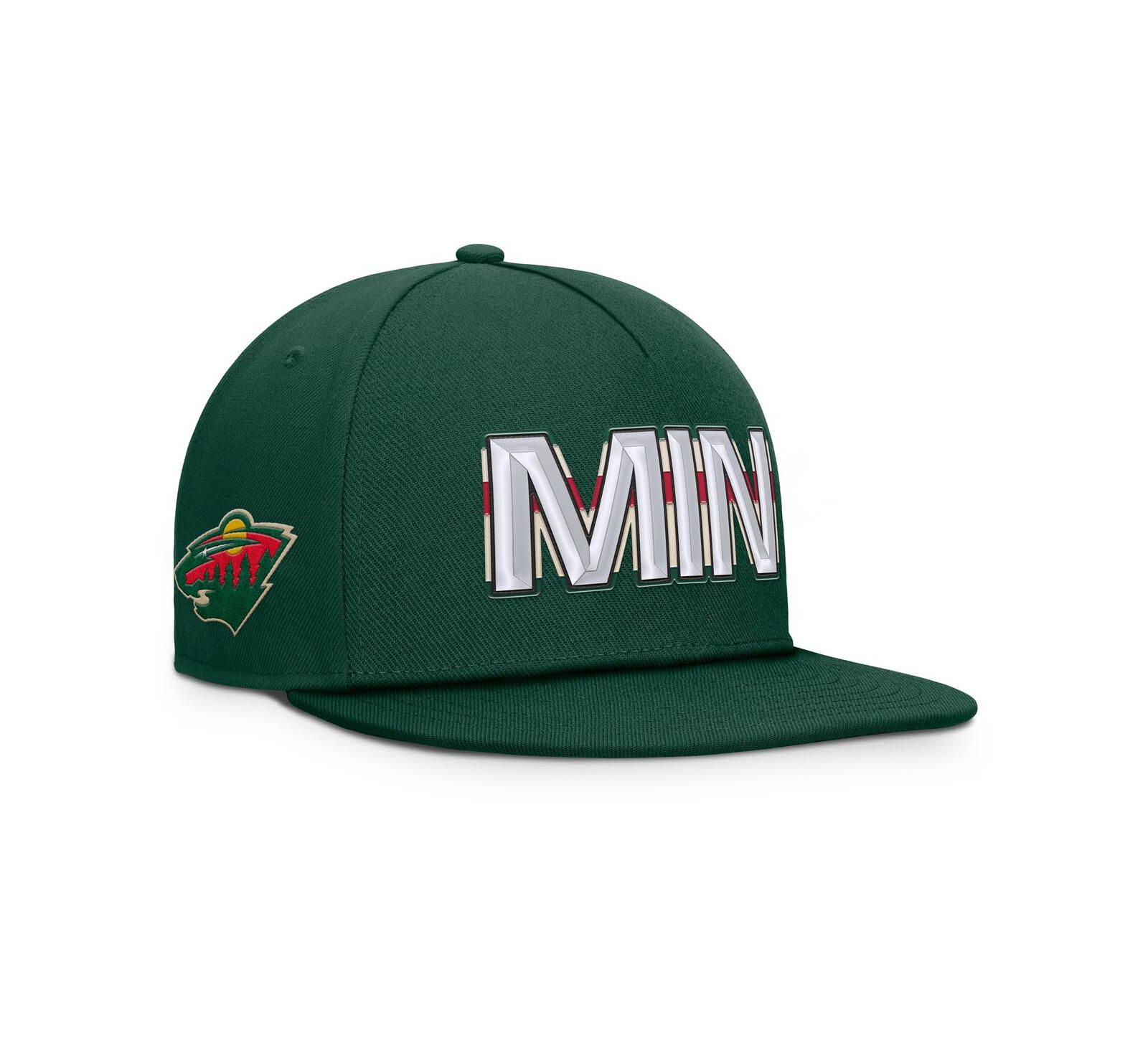 Fanatics Мужская зеленая кепка Minnesota Wild Authentic Pro Rink Team Code Snapback