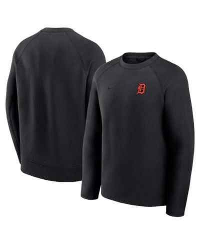 Nike Men's Black Detroit Tigers Tech Fleece Raglan Sweatshirt