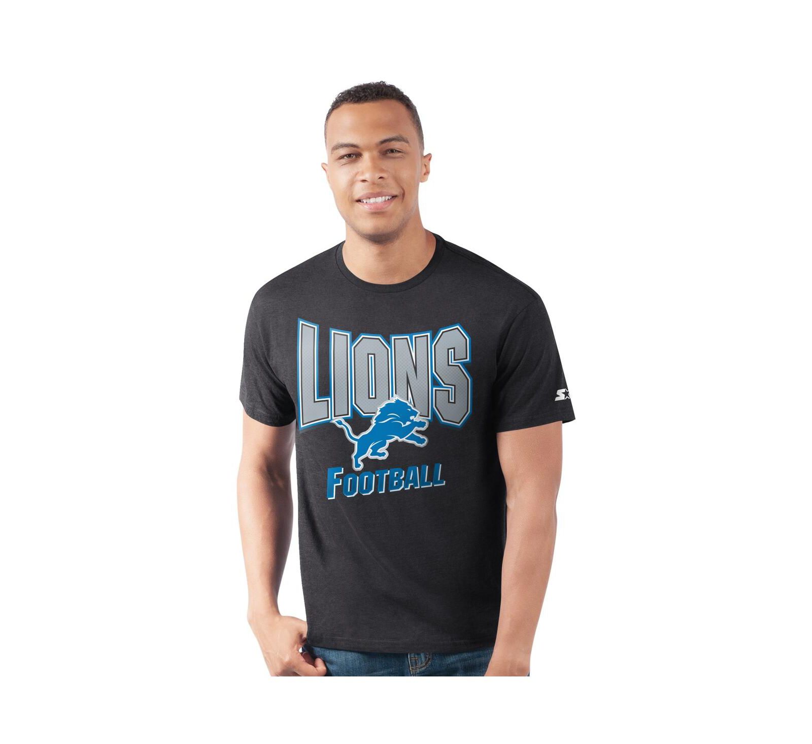Мужская футболка Starter Heather Black Detroit Lions Prime Time