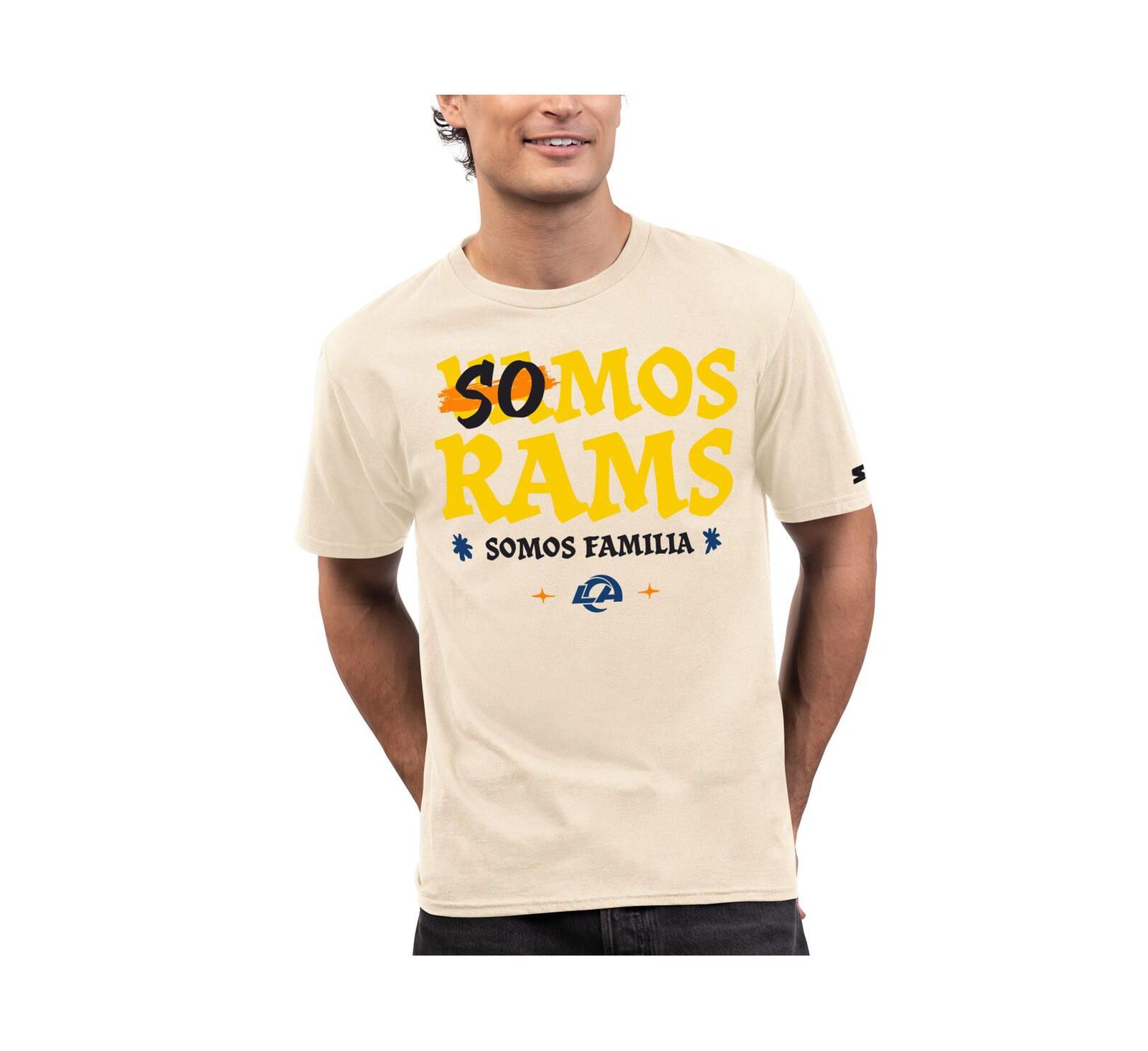 Мужская футболка Starter Los Angeles Rams Somos цвета Oatmeal