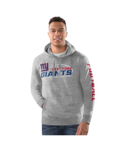 Starter Men's Heather Gray New York Giants Pullover Hoodie