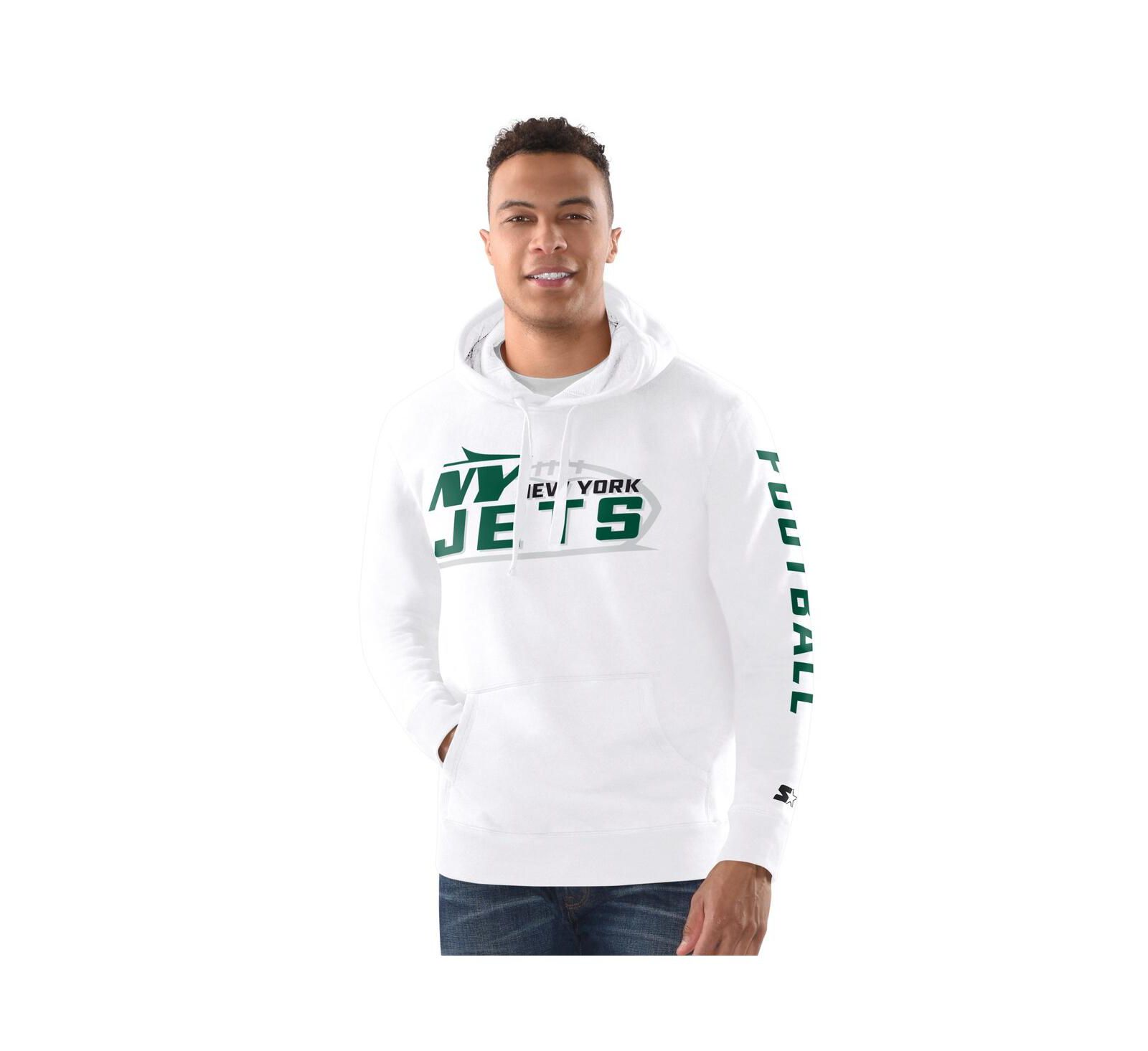 Мужское худи Starter White New York Jets Pullover