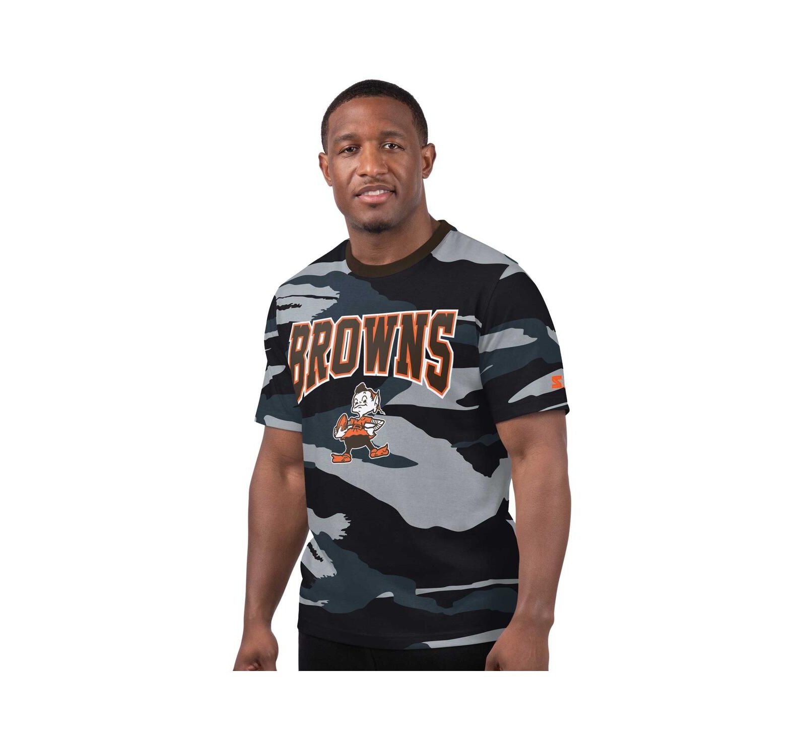 Мужская футболка Starter Camo/Gray Cleveland Browns Thursday Night Gridiron Classics Logo
