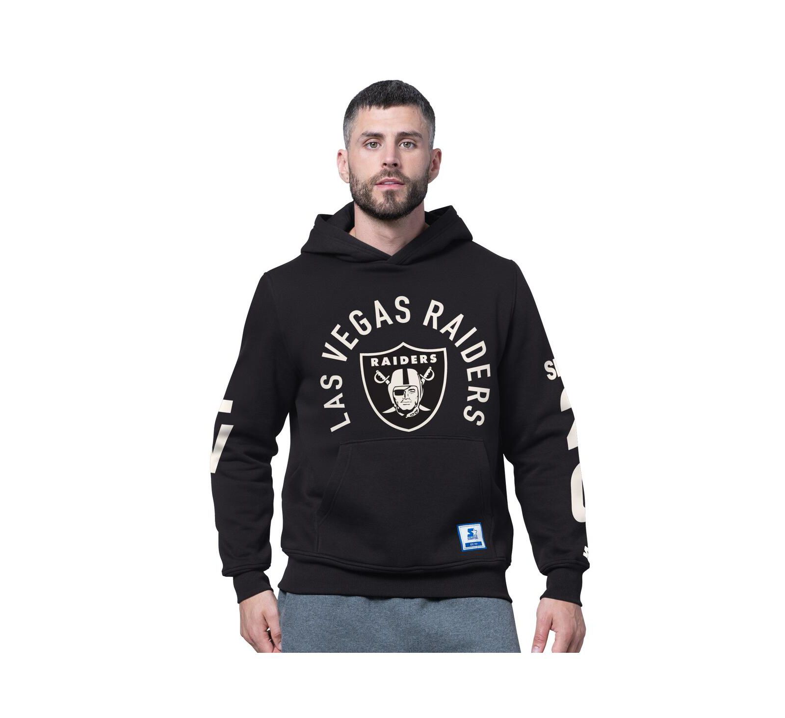 Мужская флисовая толстовка Starter Black Las Vegas Raiders Handoff