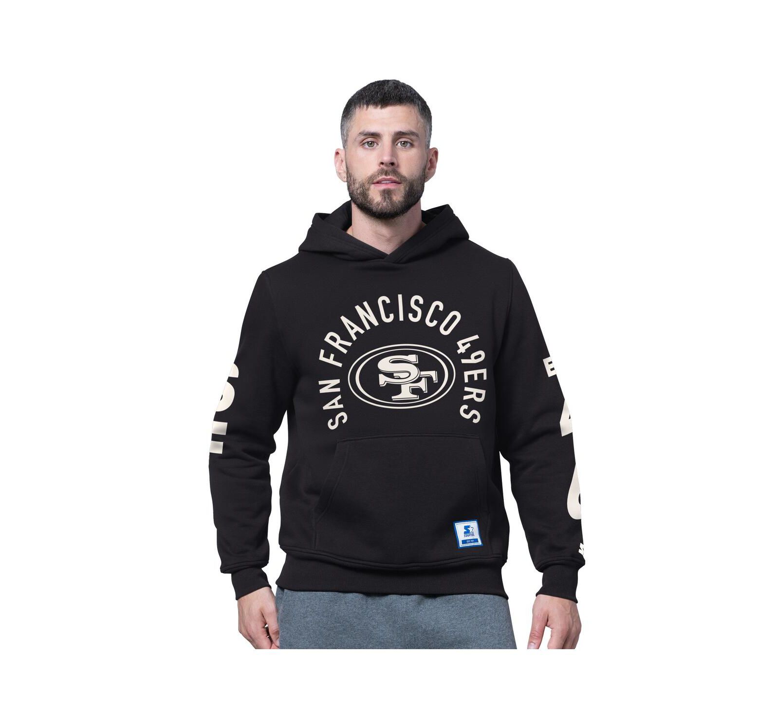 Starter Мужской черный флисовый худи San Francisco 49ers