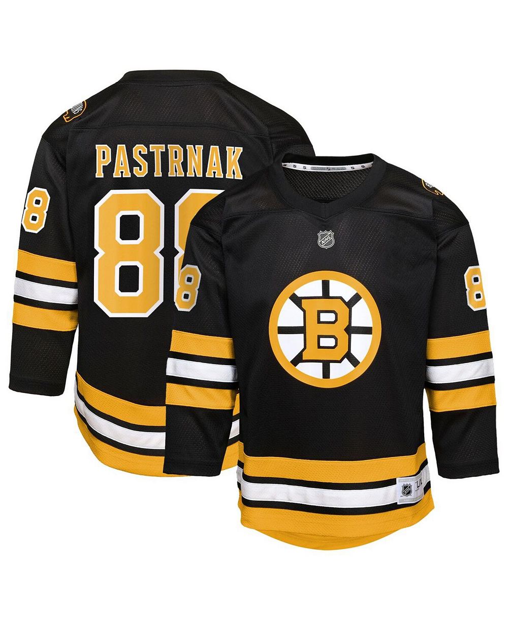 Детская реплика домашней игровой формы Boston Bruins черного цвета с именем Дэвида Пастрняка, для мальчиков и девочек старшего возраста
