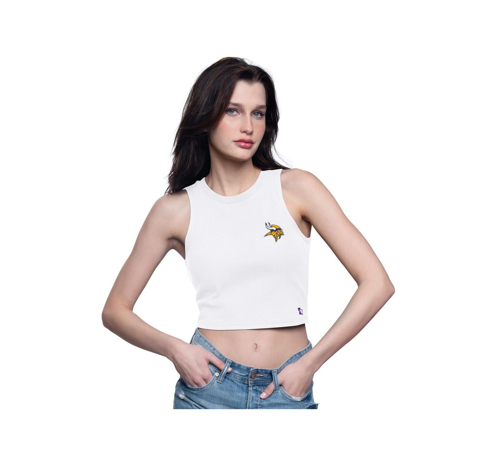 Starter Женский укороченный топ White Minnesota Vikings