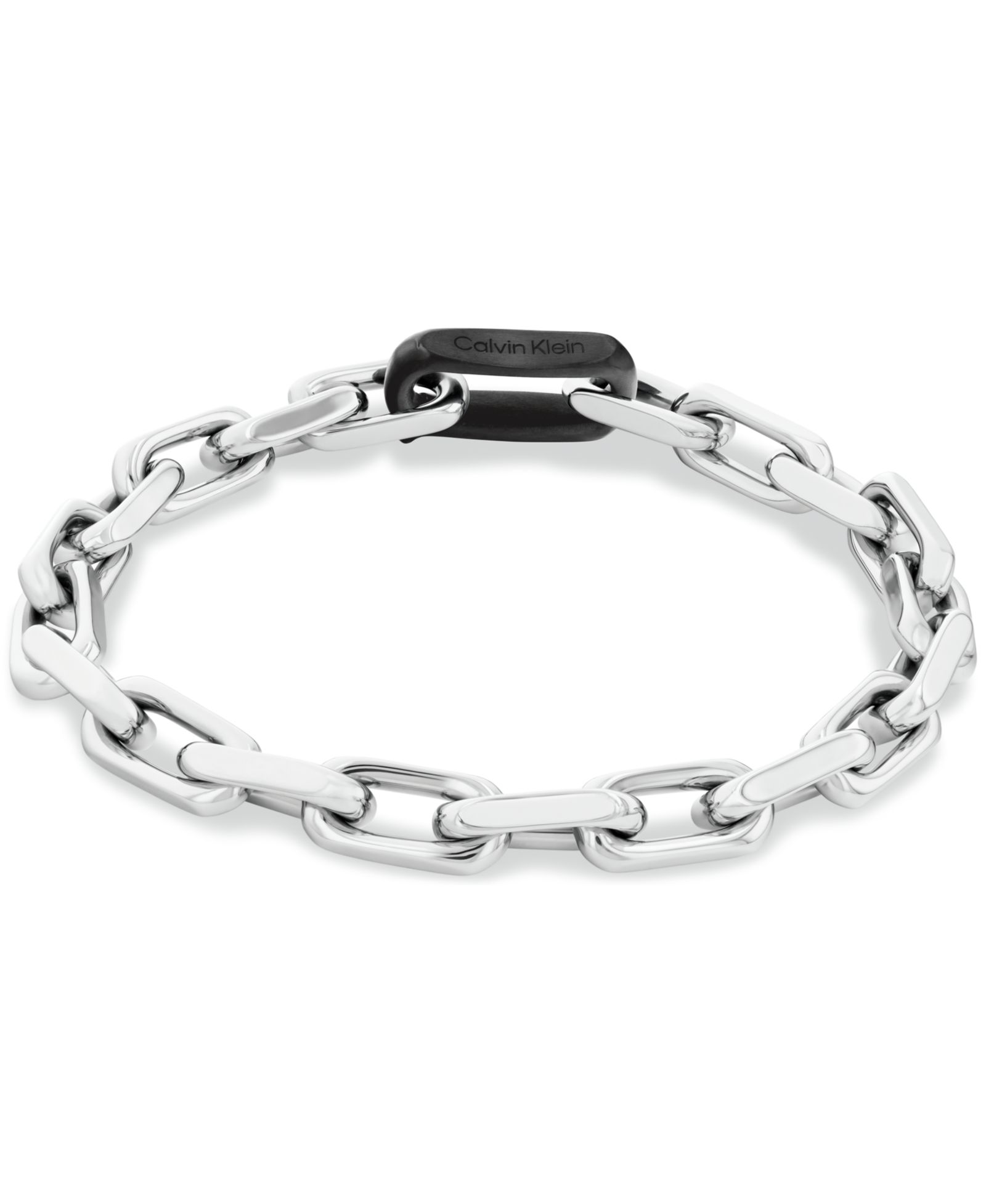 Calvin Klein Men's Aspire Silver-Tone Stainless Steel Bracelet