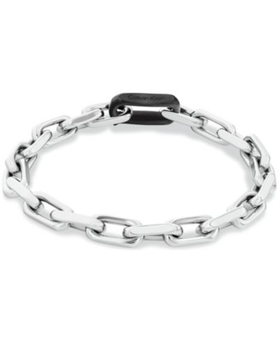 Calvin Klein Men's Aspire Silver-Tone Stainless Steel Bracelet