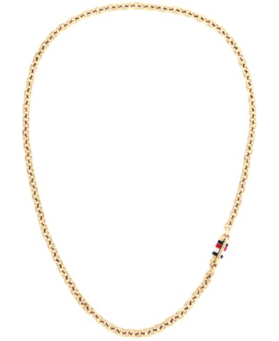 Мужская золотая цепь Tommy Hilfiger Stainless Steel Link Chain Necklace
