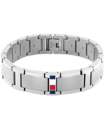 Tommy Hilfiger мужской регулируемый браслет из нержавеющей стали серебристого цвета