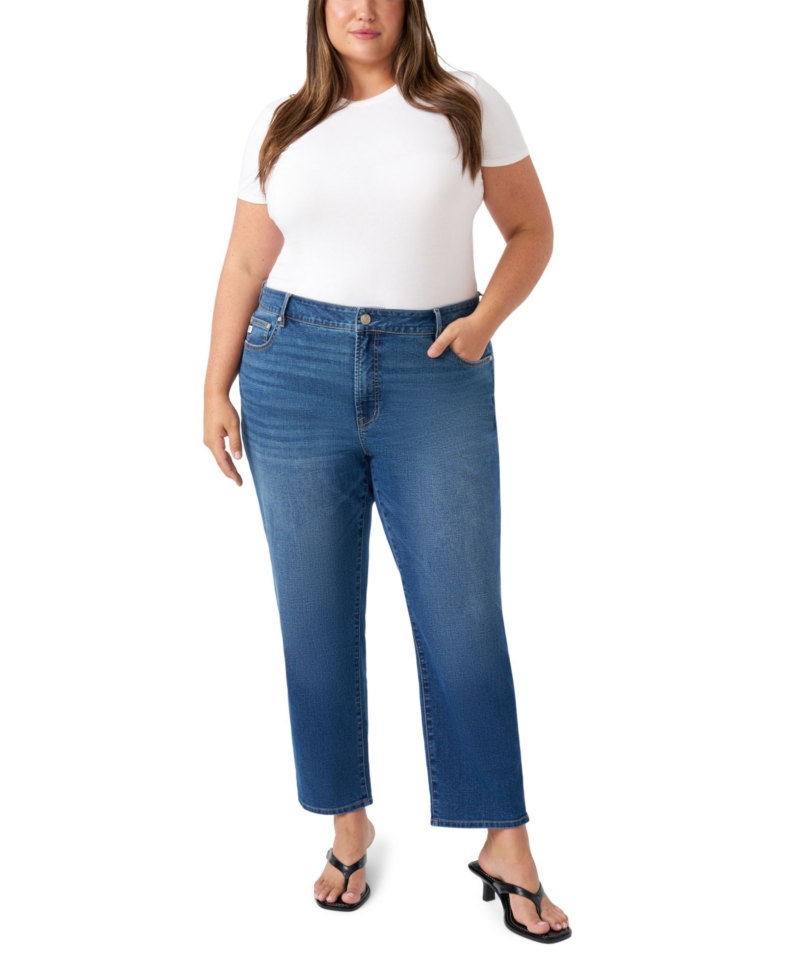 Джинсы Seven7 Plus Size Vintage Straight Ankle