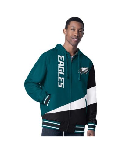 Мужская куртка G-III Sports by Carl Banks Philadelphia Eagles двусторонняя на молнии темно-зеленая/угольная