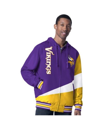 G-III Sports by Carl Banks Мужская двусторонняя куртка Minnesota Vikings, фиолетовая/угольная