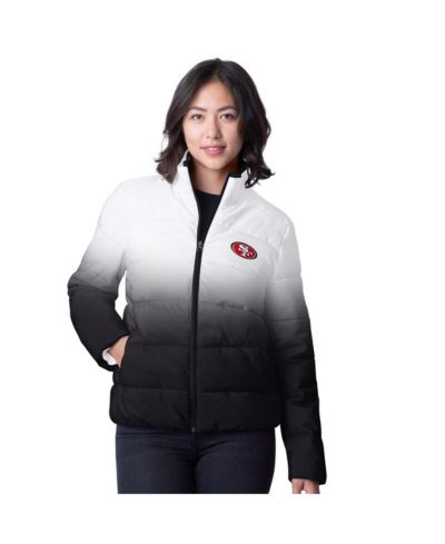 Куртка G-III 4Her by Carl Banks Women's Black San Francisco 49ers Overtime Ombre Full-Zip Puffer