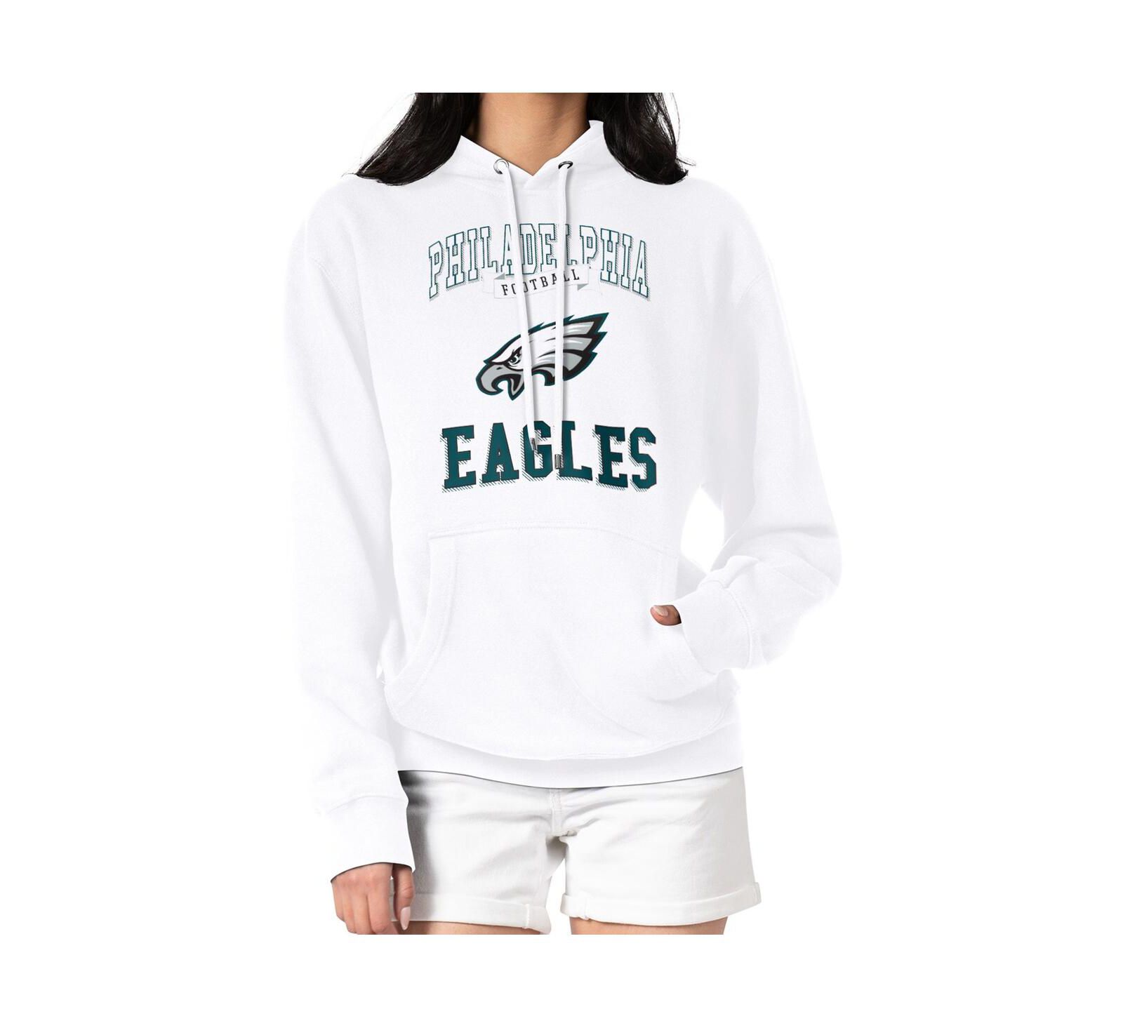 Женское худи G-III 4Her by Carl Banks White Philadelphia Eagles с логотипом команды