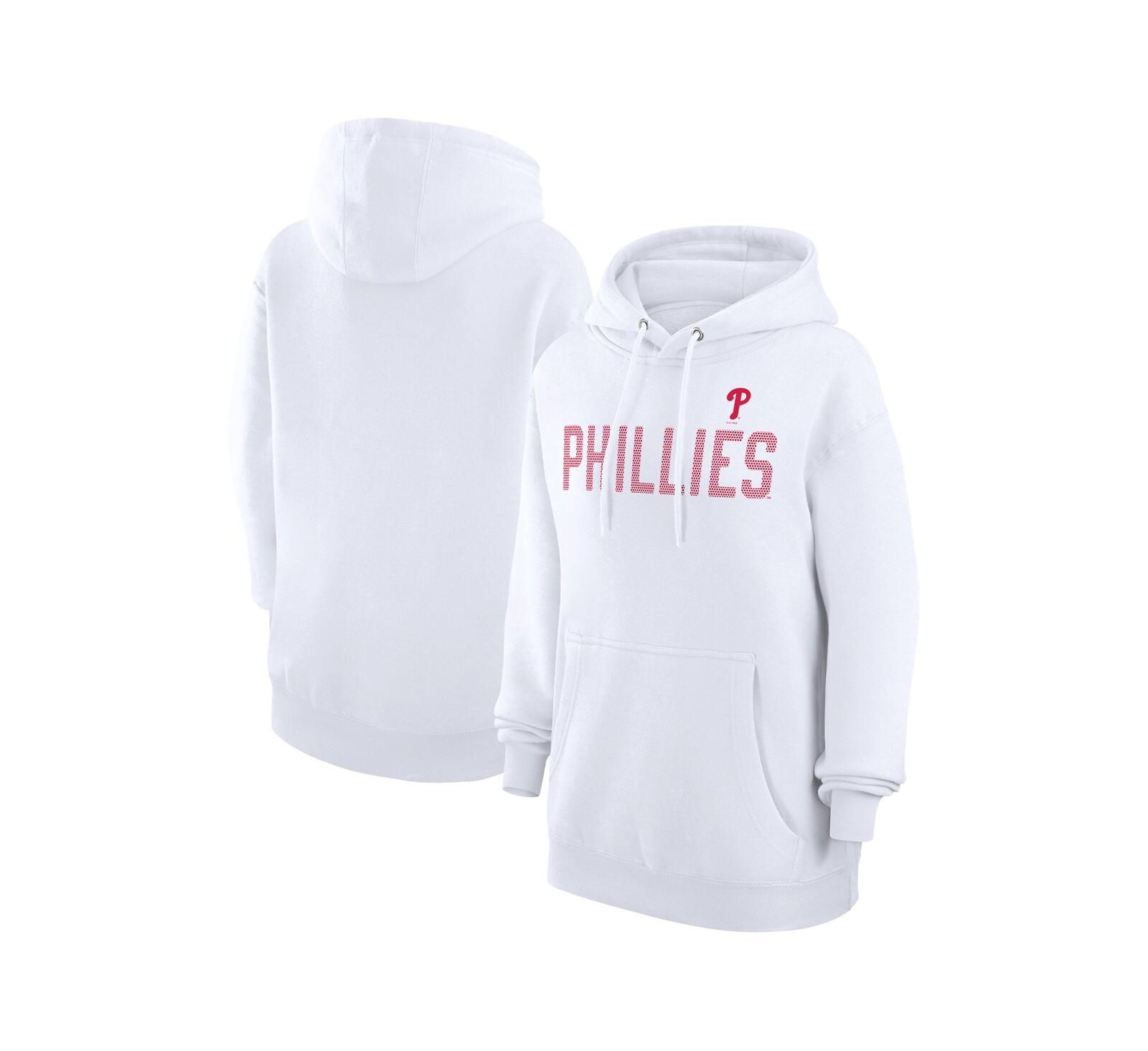 G-III 4Her by Carl Banks Women's White Philadelphia Phillies Dot Print Pullover Hoodie