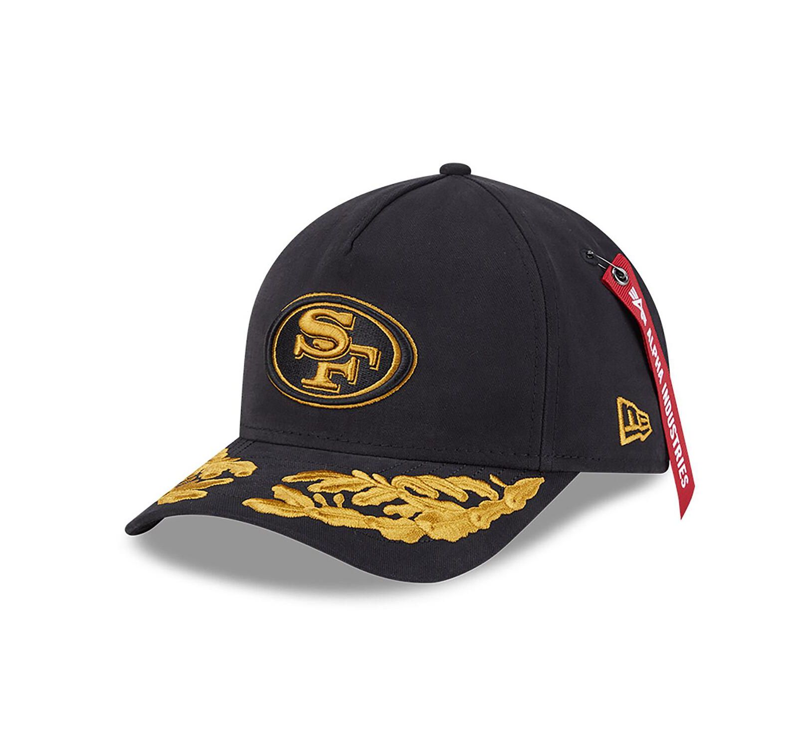 Кепка New Era x Alpha Industries Men's Black San Francisco 49ers A-Frame 9FORTY Adjustable